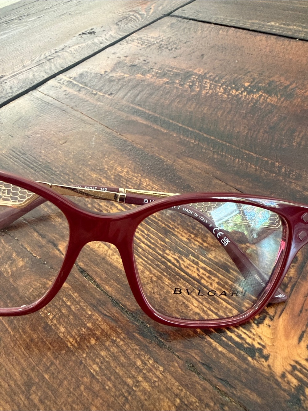 BVLGARI BV4213 5469 Eyeglasses Red & Gold